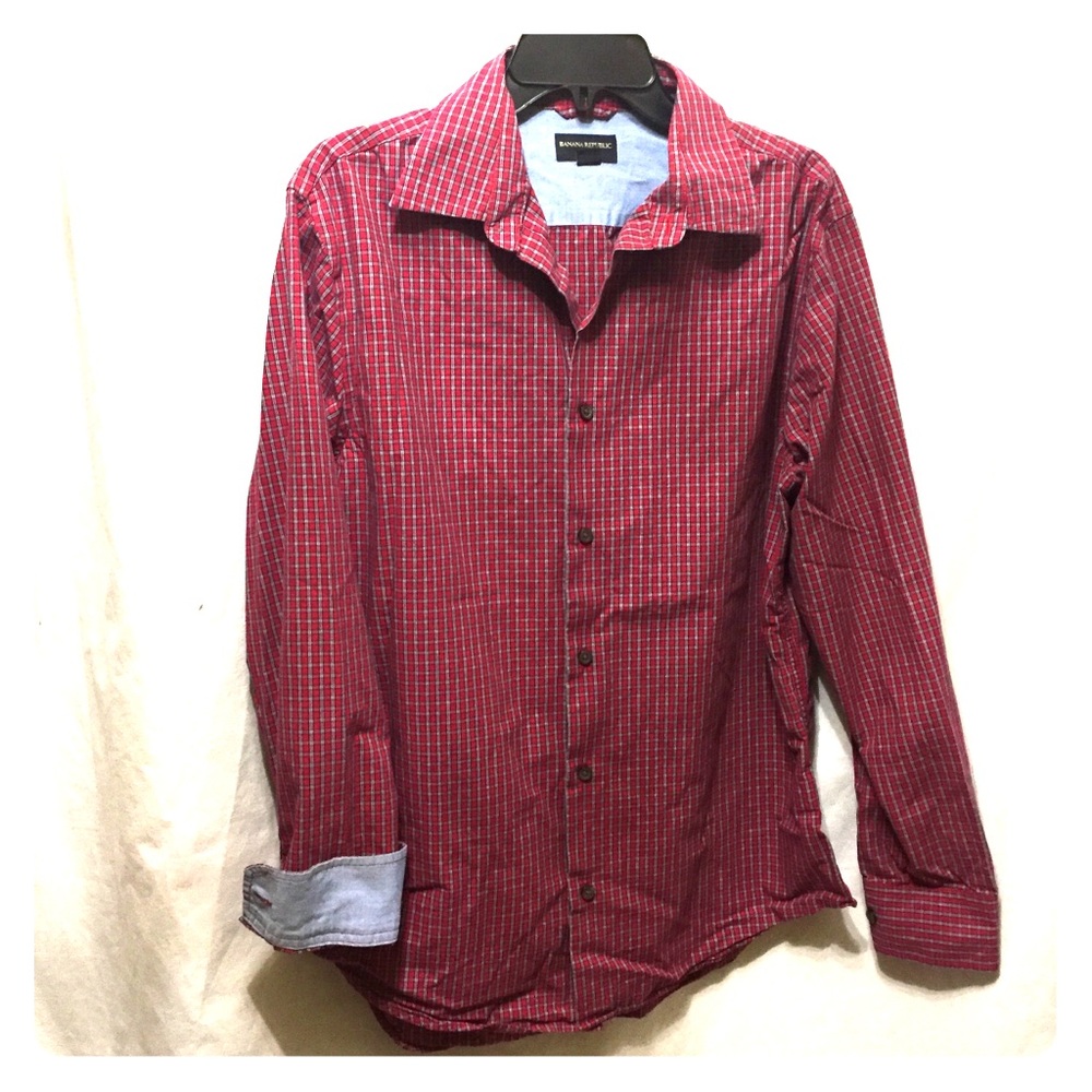 Men’s Banana republic plaid shirt M